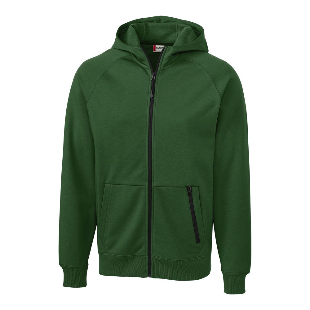 NWT Clique Bottle Green Lund Fleece Zip Hoodie